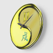 Zwillinge & Metallhund Große Wanduhr (Winkel)