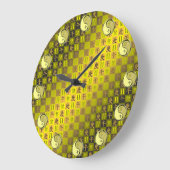 Zwillinge & Metallpferd Große Wanduhr (Winkel)