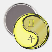 Zwillinge & Metallpferd Magnet (Vorderseite/Rückseite)