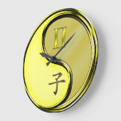 Zwillinge & Metallratte Große Wanduhr (Winkel)