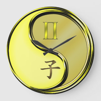 Zwillinge & Metallratte Große Wanduhr
