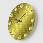 Zwillinge & Metallratte Große Wanduhr (Winkel)