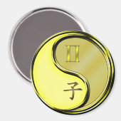 Zwillinge & Metallratte Magnet (Vorderseite/Rückseite)