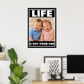 Zwillinge mit Down-Syndrom Junge und Mädchen Poster (Heimbüro)
