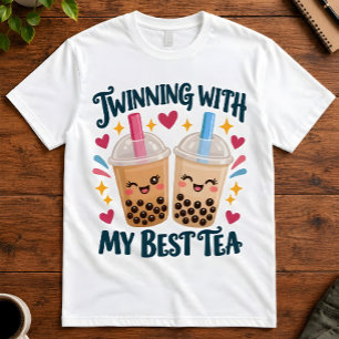 Zwillinge mit meinem Lieblingstee im gleichen Stil T-Shirt