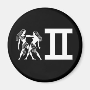 Zwillinge mit Symbol Magnet