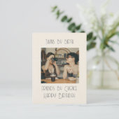 Zwillinge nach Geburt Postkarte (Stehend Vorderseite)