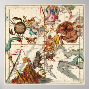 Zwillinge, Orion, Krebs, Stier, Canis und anderer Poster