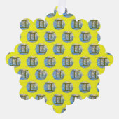 Zwillinge Ornament Karte (Vorderseite)