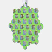 Zwillinge Ornament Karte (Linke Ecke)