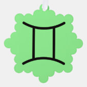 Zwillinge Ornament Karte (Vorderseite)