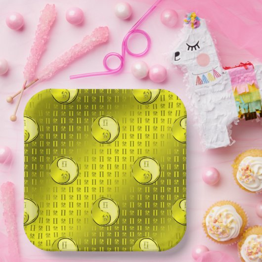 Zwillinge Pappteller (Party)