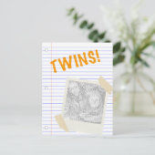 Zwillinge Postkarte (Stehend Vorderseite)