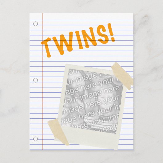 Zwillinge Postkarte (Vorderseite)