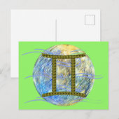 Zwillinge Postkarte (Vorne/Hinten)
