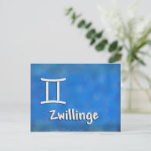 Zwillinge Postkarte (Stehend Vorderseite)