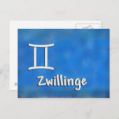 Zwillinge Postkarte (Vorne/Hinten)