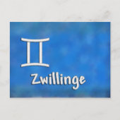 Zwillinge Postkarte (Vorderseite)
