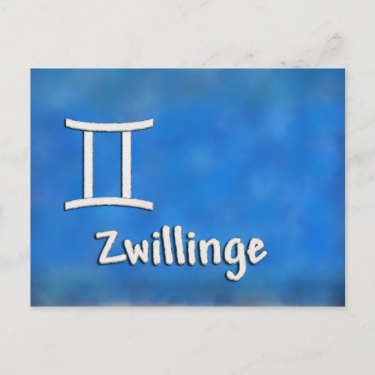 Zwillinge Postkarte (Vorderseite)