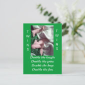 Zwillinge Postkarte (Stehend Vorderseite)