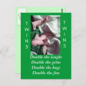 Zwillinge Postkarte (Vorne/Hinten)