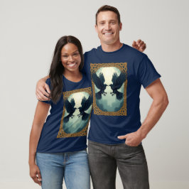 Zwillinge-Raben-Pakt unter dem Mond T-Shirt