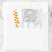 Zwillinge Rechteckiger Aufkleber (Tasche)