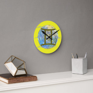 Zwillinge Runde Wanduhr