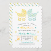 Zwillinge sind auf der Weise! Einladung (Vorne/Hinten)