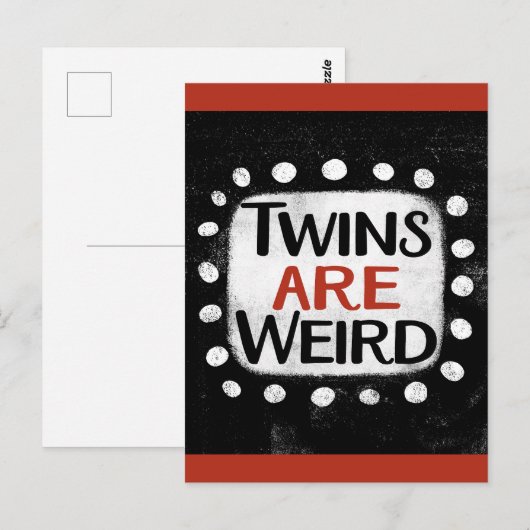 Zwillinge sind komische Postkarten (Vorne/Hinten)