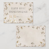 Zwillinge, sonnige Blütenblüte Windeln Raffelumzäu Begleitkarte (Vorne/Hinten)