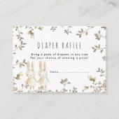 Zwillinge, sonnige Blütenblüte Windeln Raffelumzäu Begleitkarte (Vorderseite)