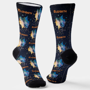 Zwillinge Sternbild Tierkreis Wasserfarbe Stern Ga Socken