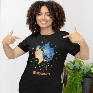 Zwillinge Sternbild Tierkreis Wasserfarbe Stern Ga T-Shirt