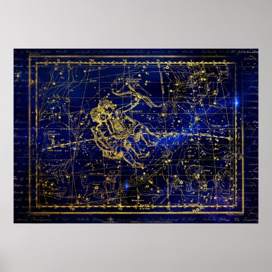 Zwillinge-Sternbildposter Poster (Vorne)
