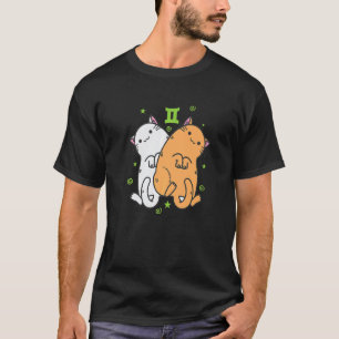 Zwillinge Sternzeichen als Katzen Horoskop T-Shirt