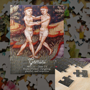 Zwillinge Sternzeichen Geburtstagsfeier Puzzle