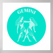 Zwillinge, Sternzeichen, Horoskop, Astrologie Poster (Vorne)
