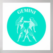 Zwillinge, Sternzeichen, Horoskop, Astrologie Poster (Vorne)