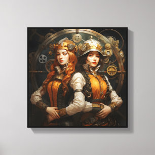 Zwillinge Sternzeichen Kunst Leinwand
