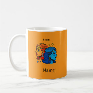 Zwillinge Sternzeichen Pop Art - Retro Himmelszwil Kaffeetasse