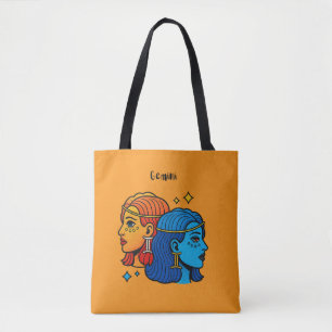 Zwillinge Sternzeichen Pop Art - Retro Himmelszwil Tasche