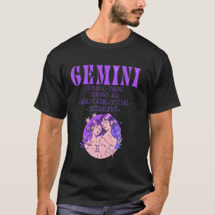 Zwillinge Sternzeichen Symbol Mai Juni Geburtstag T-Shirt