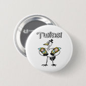 Zwillinge (Storch) Button (Vorne & Hinten)