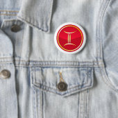 Zwillinge - Tierkreis-Zeichen Button (Beispiel)