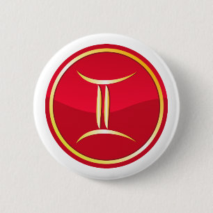 Zwillinge - Tierkreis-Zeichen Button
