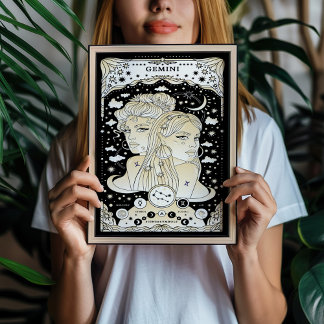 Zwillinge Vielseitig und Luftig - Astrologie Poste Poster