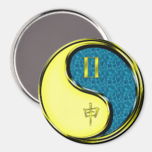 Zwillinge & Wasser-Affe Magnet