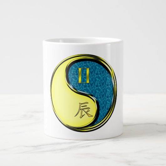 Zwillinge & Wasser-Drache Jumbo-Tasse (Vorderseite)