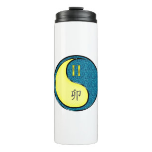 Zwillinge & Wasser Kaninchen Thermosbecher